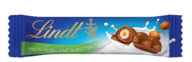 Lindt Schokoladenriegel – Haselnuss, Milch, 35 g