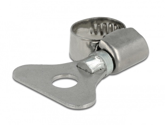 DeLOCK Schlauchschellen (Schmetterlingsklemme) – Ø 8–12 mm, Breite 9 mm, Edelstahl, 10 Stk.