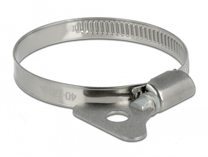 DeLOCK Schlauchschellen – Ø 40–60 mm, Breite 9 mm, Edelstahl, 10 Stk.