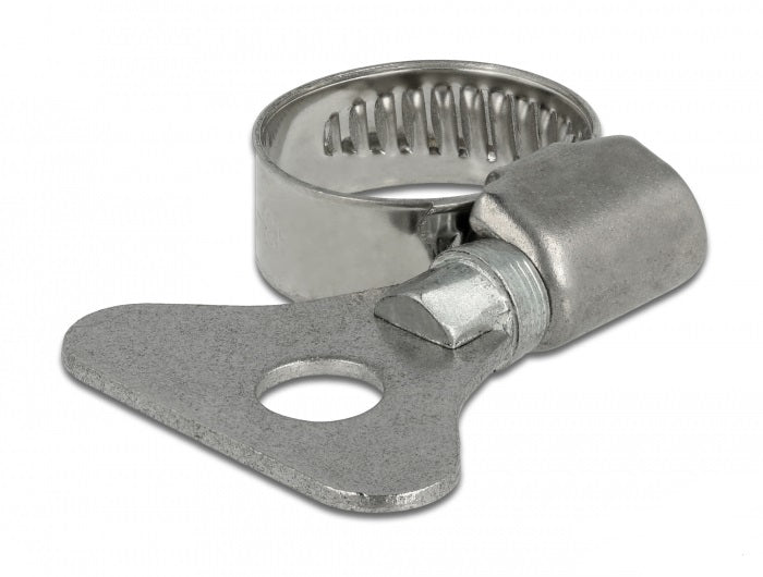 DeLOCK Schlauchschellen mit Flügelmutter – Ø 13–19 mm, Breite 9 mm, Edelstahl, 10 Stk.