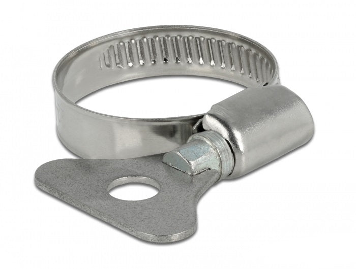 DeLOCK Schlauchschellen – Ø 22–32 × 9 mm, Edelstahl, mit Flügelmutter, 10 Stk.