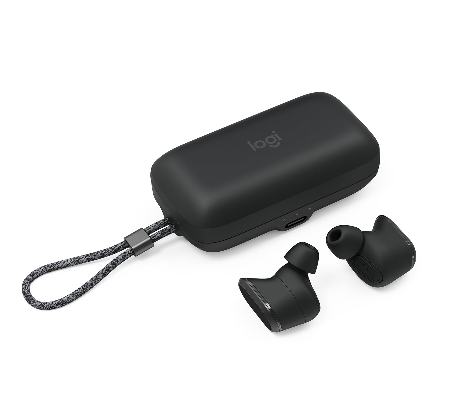 Logitech Zone True Wireless TWS In-Ear – Stereo, ANC, mit USB-A-Dongle, Qi-Ladecase, Graphit, BT 5.0