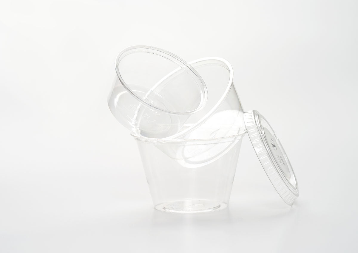 BioPak Schale, rPET, rund – 60 ml, Ø 6,4 cm – transparent – 100 Stk.