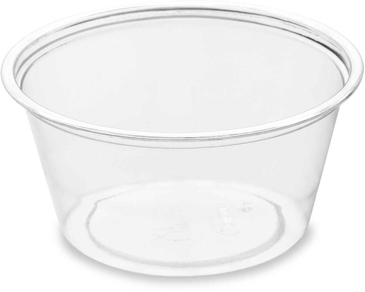 BioPak Schale, rPET, rund – 60 ml, Ø 6,4 cm – transparent – 100 Stk.