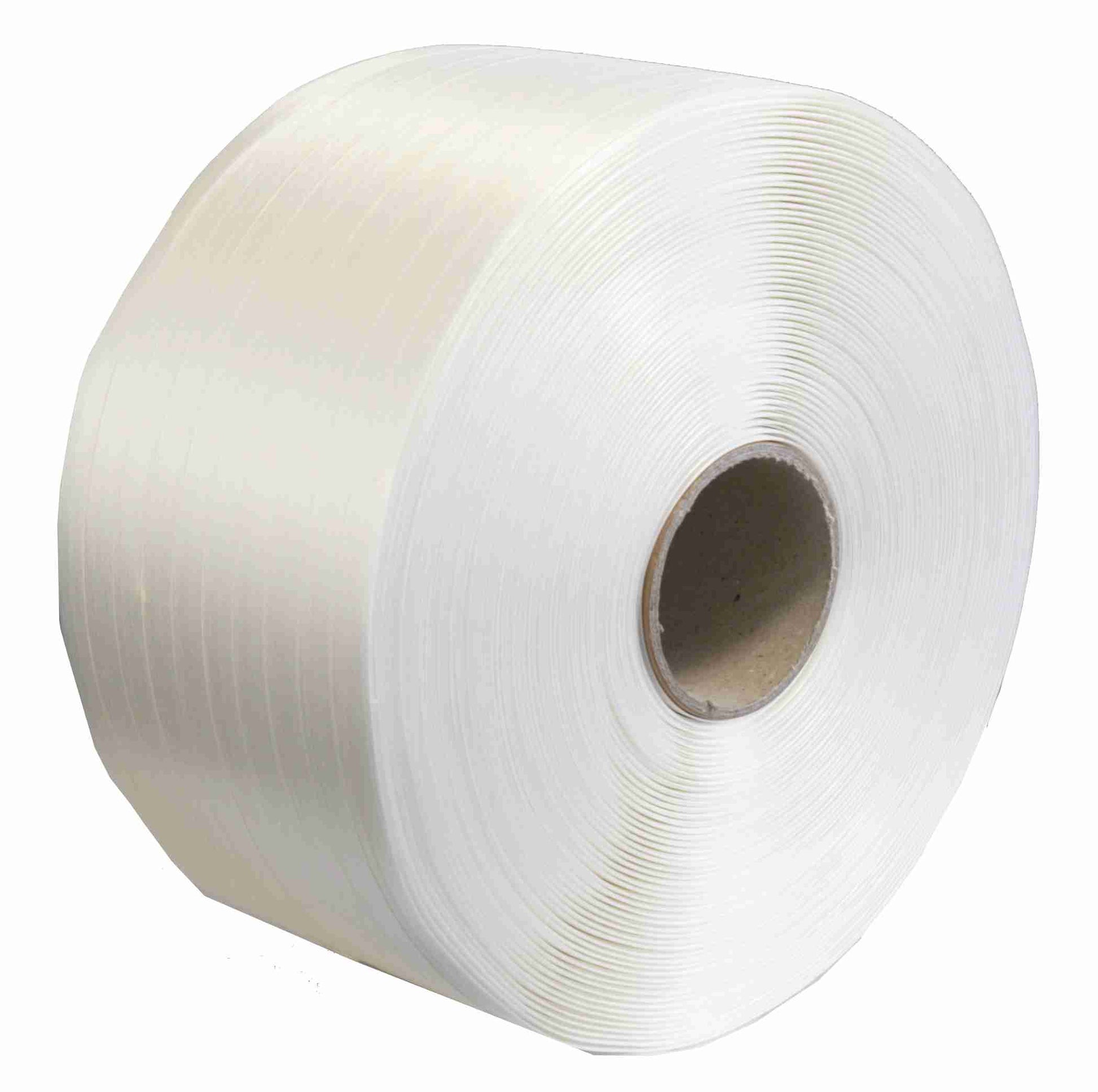 Model – Umreifungsband PET 16 × 1 mm × 850 m, weiss, Kern Ø 270 mm – 1 Stück