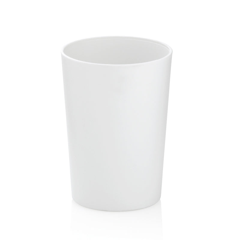 Kela Zahnputzbecher Marta – 8×8×11 cm, Kunststoff, Weiss