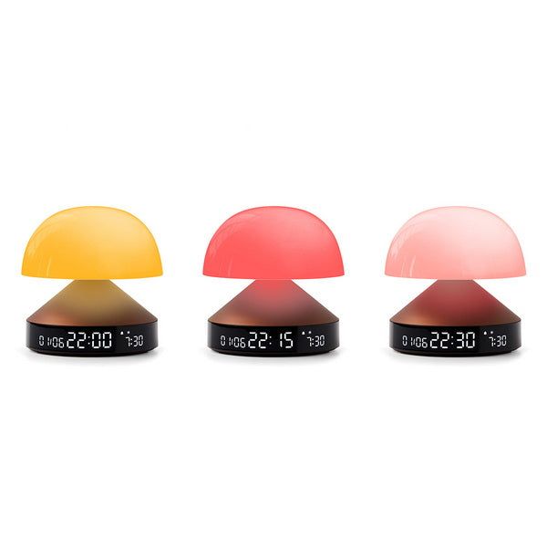 Lexon Lichtwecker Mina Sunrise – digital – 11,0 × 11,0 cm, bronze, Aluminium, USB, 5 Wecktöne