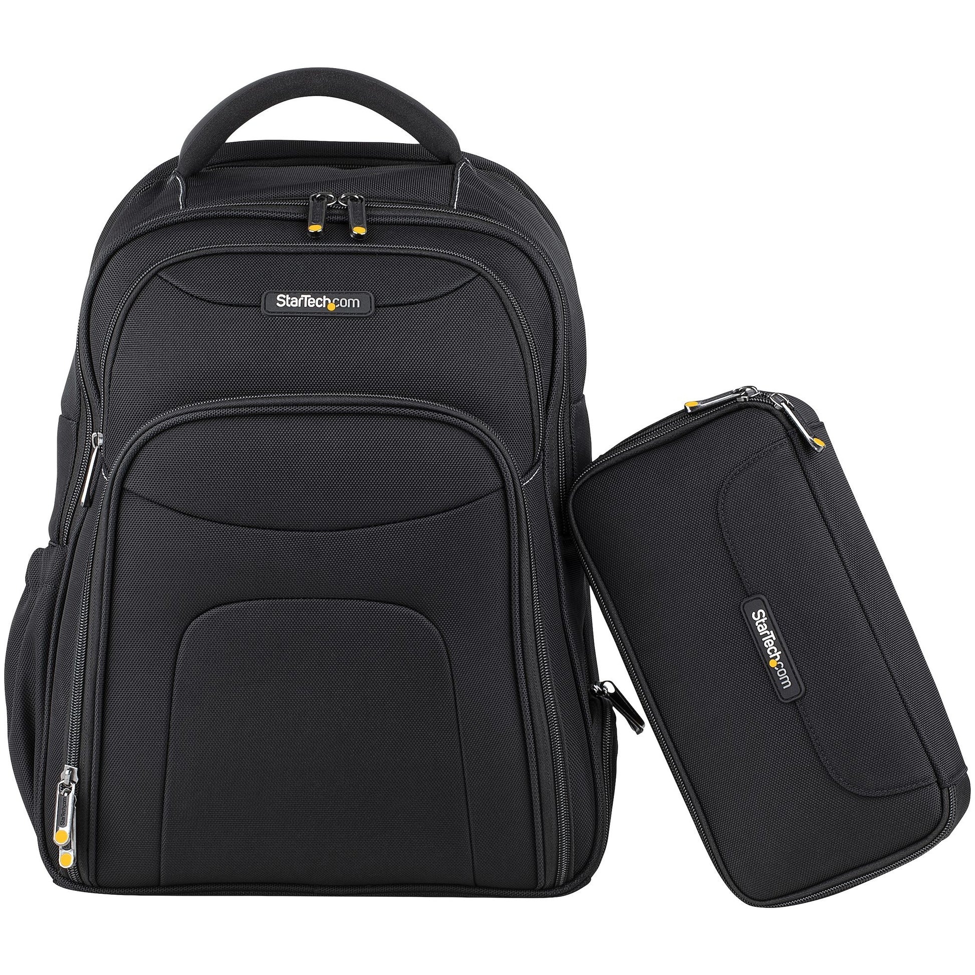 StarTech.com Notebook-Rucksack 17,3" – mit abnehmbarem Zubehörfach, Tablet-Fach – Schwarz