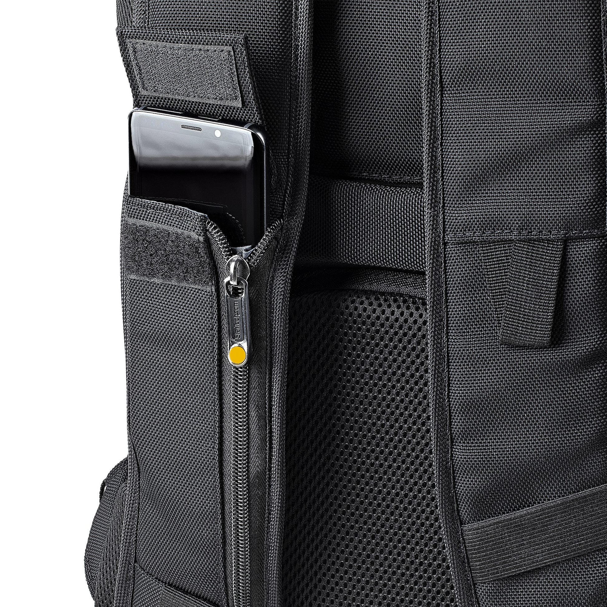 StarTech.com Notebook-Rucksack 17,3" – mit abnehmbarem Zubehörfach, Tablet-Fach – Schwarz