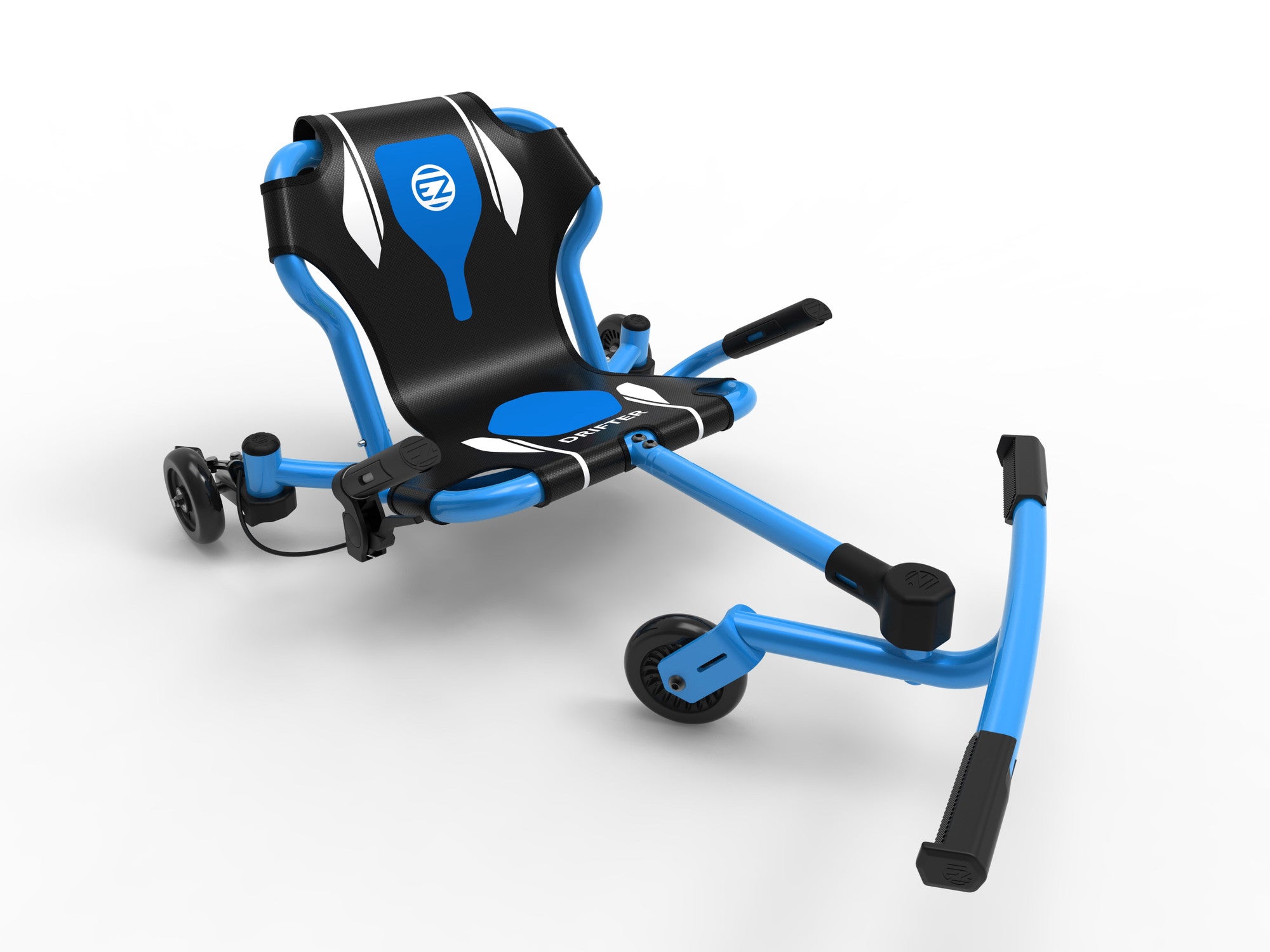 EzyRoller Drifter X Rutschfahrzeug – Handbremse, 70 kg – 54×37×112 cm – ab 6 J. – Stahl, Polyurethan – Blau