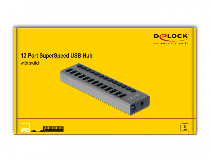 DeLOCK USB-Hub – USB 3.0, 13× USB-A