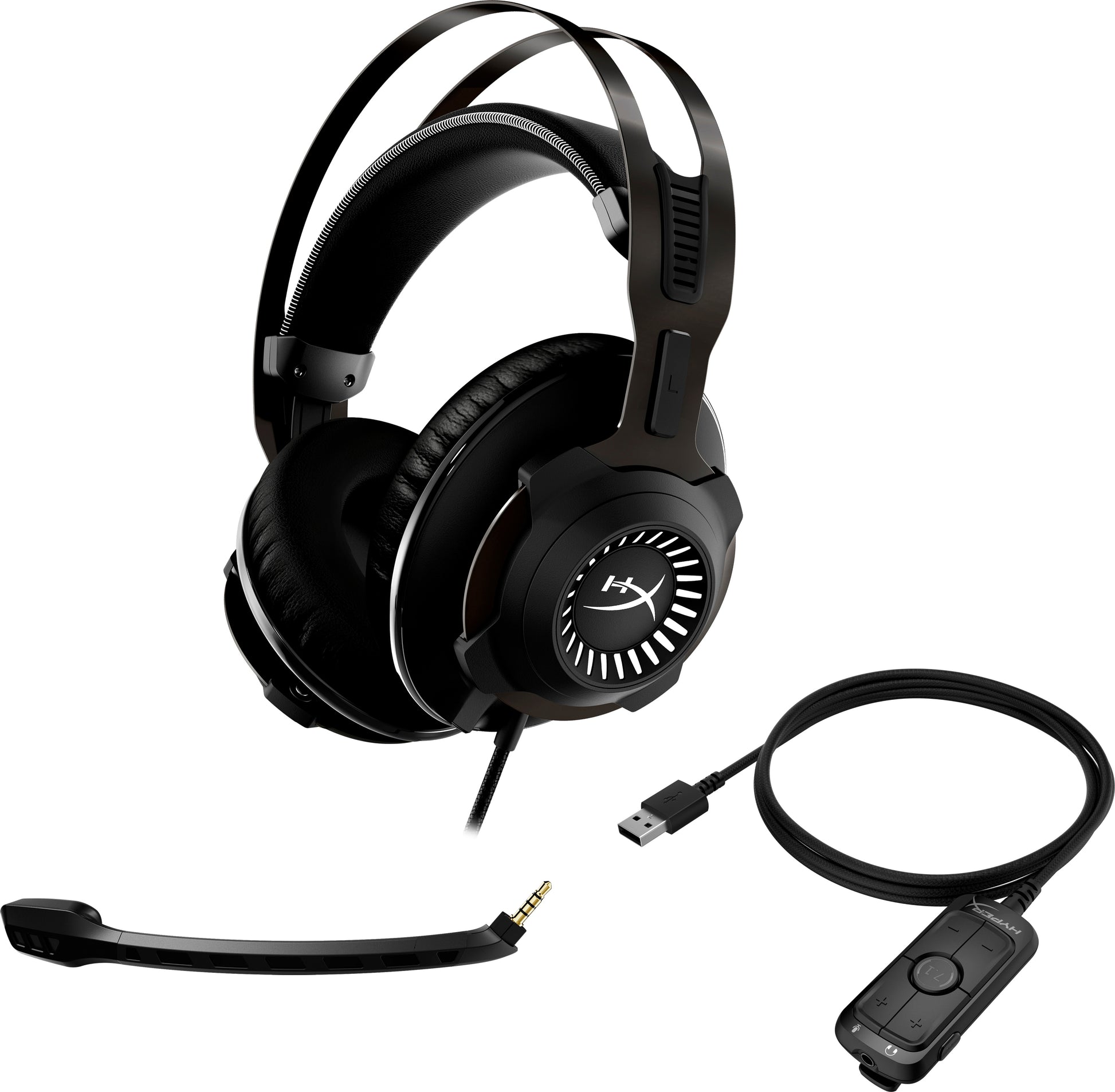 HyperX HX CLOUD REVOLVER +7.1 HHSR1-A Gaming-Headset – 3,5 mm Klinke + USB, für PC, PS5, PS4 und andere, Schwarz
