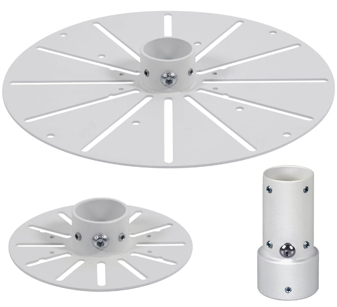 B-Tech SYSTEM V Deckenmontagefuss – 5 kg, 103,6 cm, Sockeldurchmesser 25,1 cm – Drinnen – Weiss