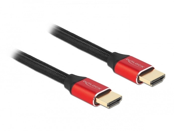 DeLOCK HDMI Kabel HDMI 2.1 8K 60 Hz – 3 m – HDR, ARC – Rot