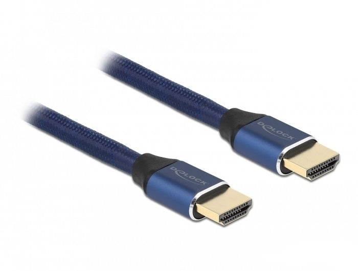 DeLOCK HDMI Kabel HDMI 2.1 8K 60 Hz – 2 m – HDR – Blau