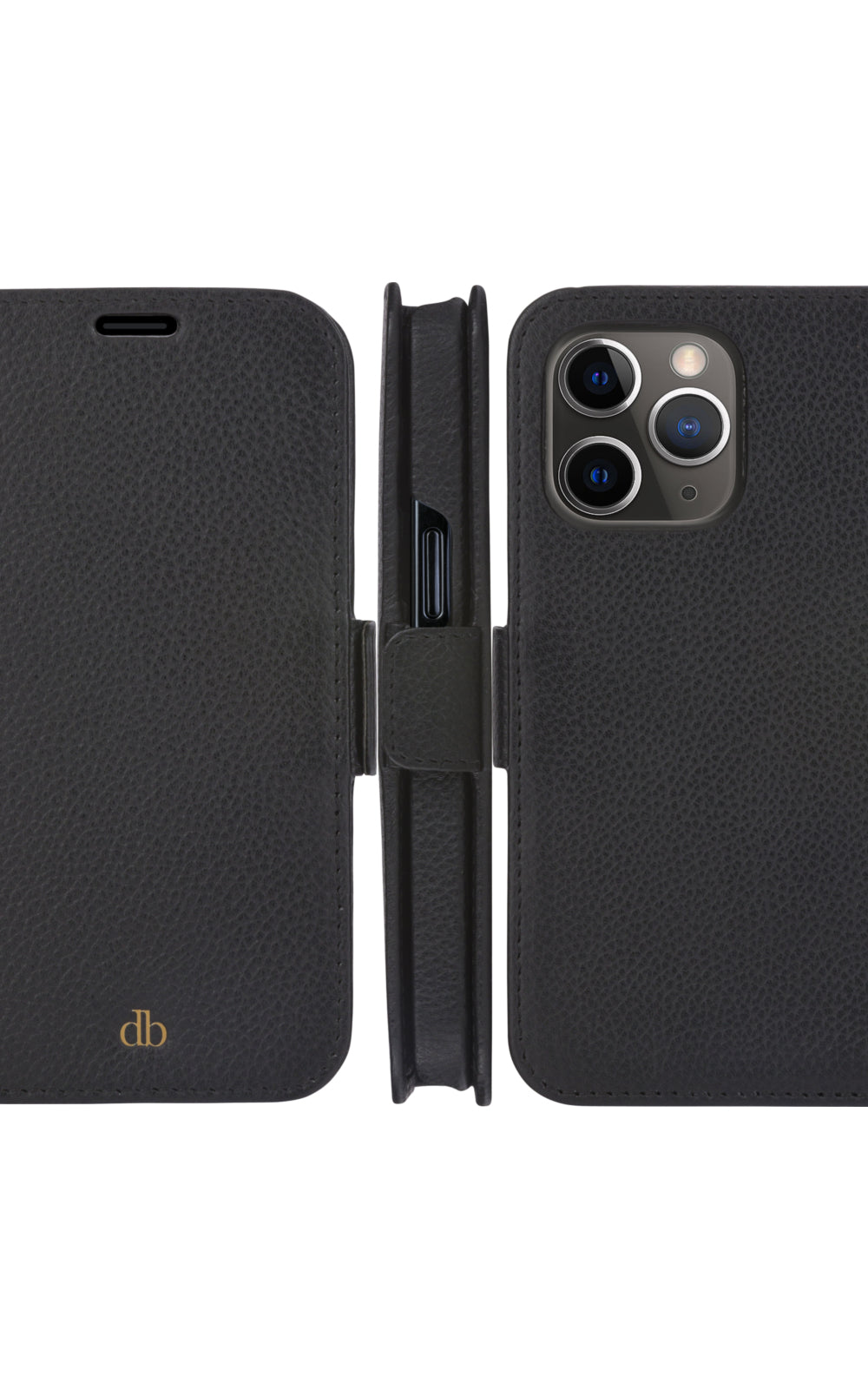 dbramante1928 New York Wallethülle – für Apple iPhone 13 Pro, 3 Kartenfächer, Schwarz, Magnetverschluss