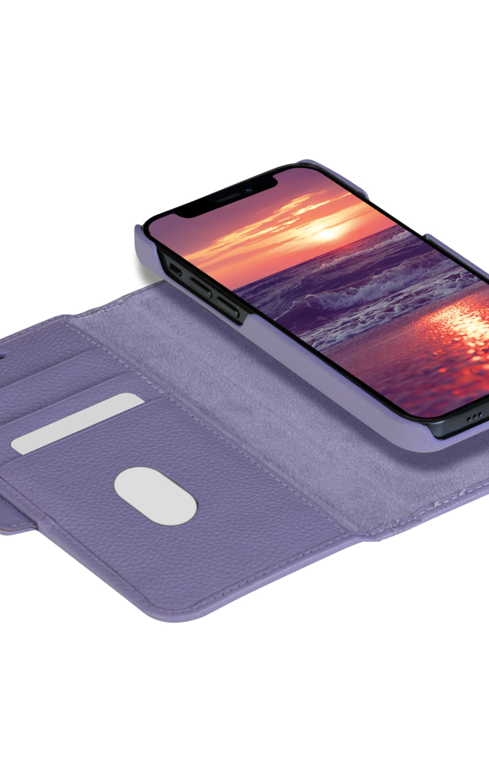dbramante1928 New York – Wallethülle – für Apple iPhone 13, 3 Kartenfächer, Violett, Magnetverschluss