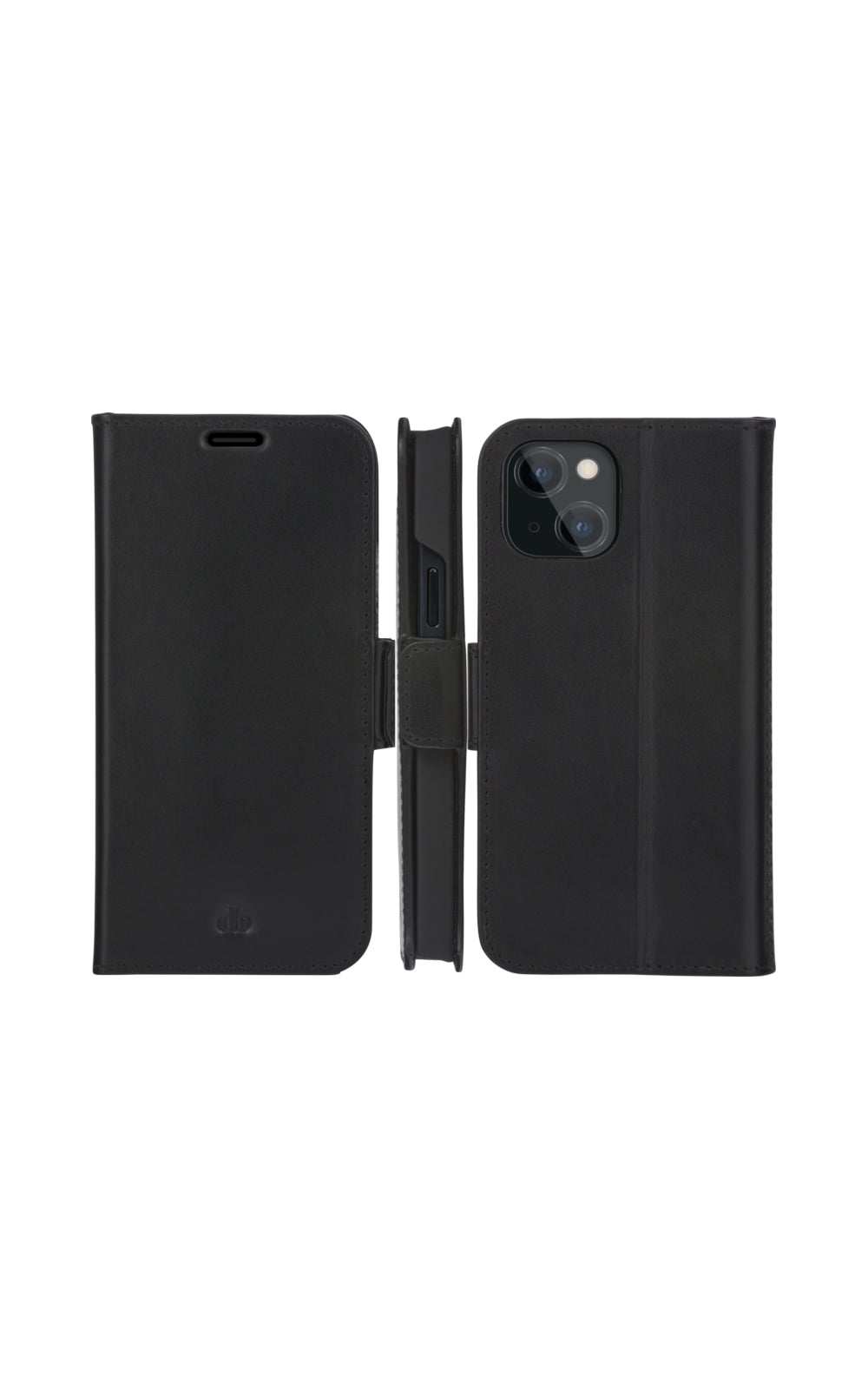 dbramante1928 Copenhagen Slim – Wallethülle – für Apple iPhone 13 Mini, 3 Kartenfächer, Leder, Schwarz