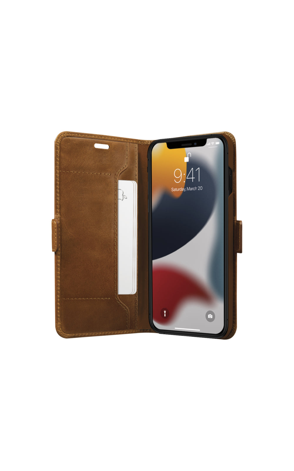 dbramante1928 Copenhagen Slim – Wallethülle – für Apple iPhone 13 Pro Max, 3 Kartenfächer, Leder, Braun