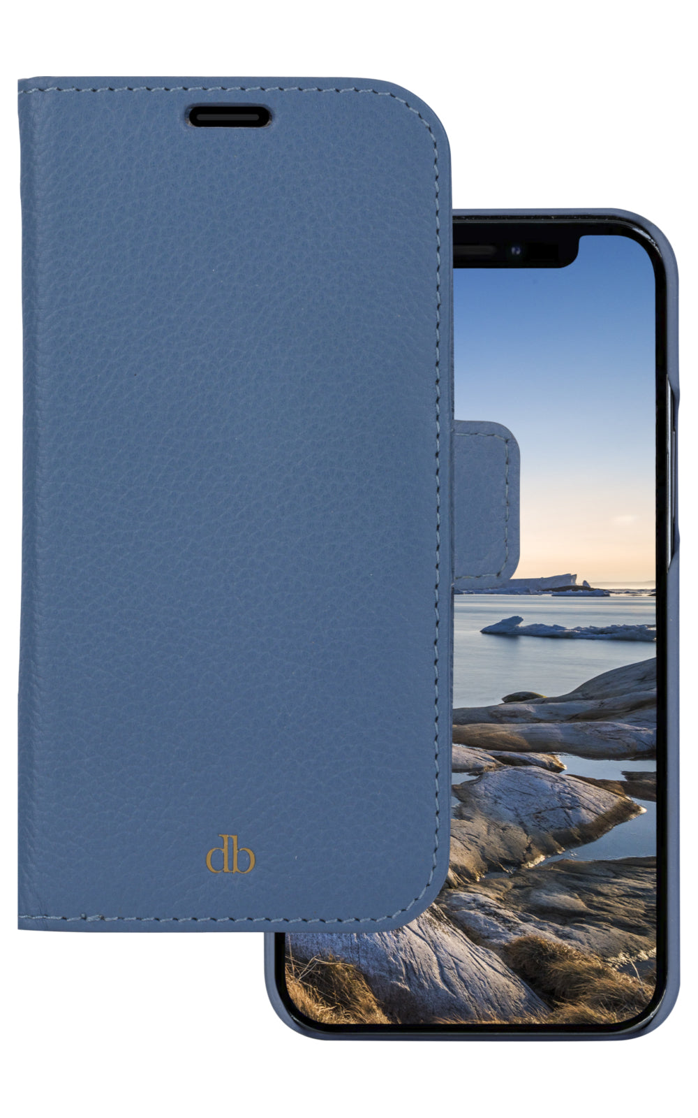 dbramante1928 Wallethülle – für Apple iPhone 13 Pro Max, 3 Kartenfächer, Blau