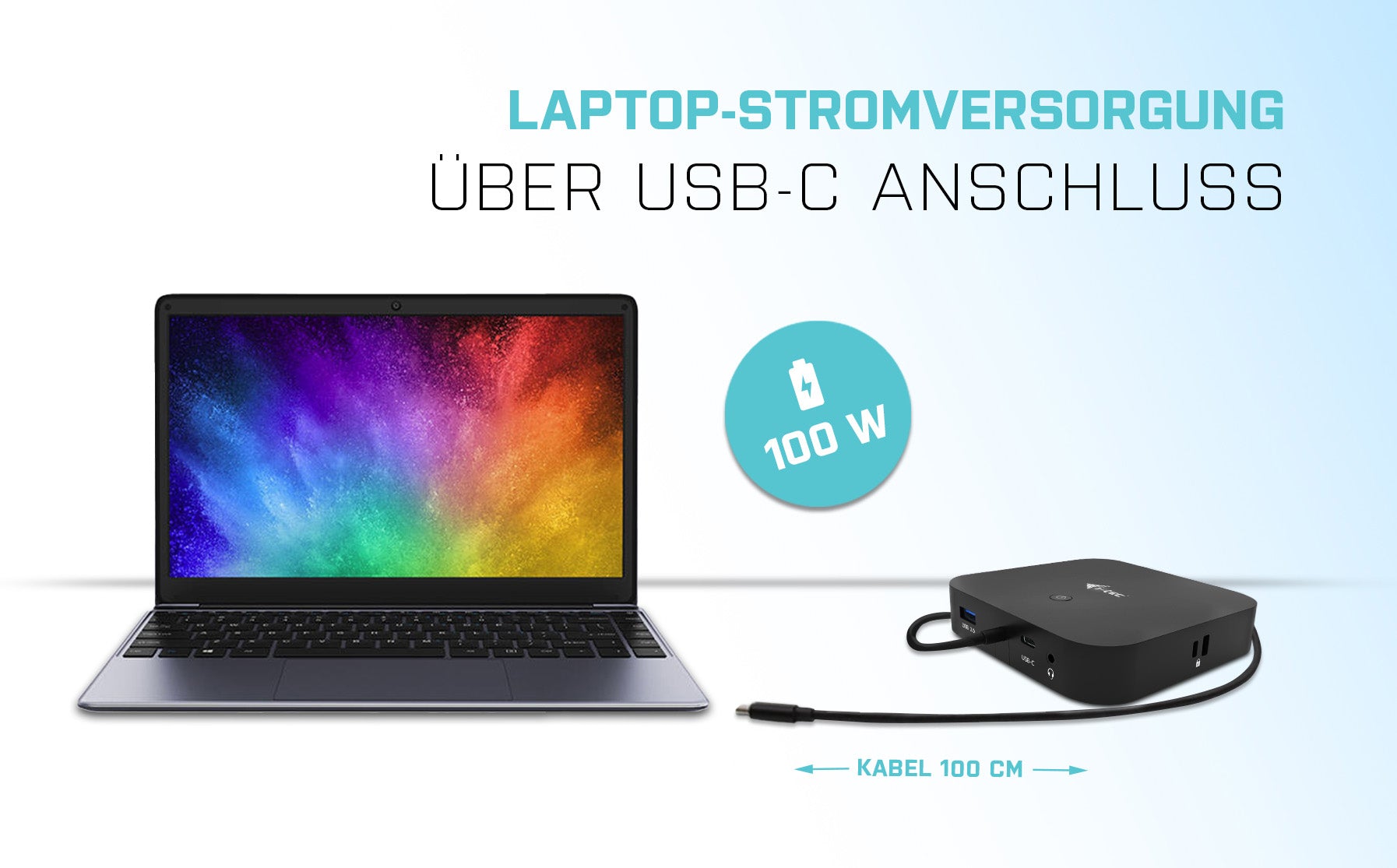 i-tec MST DS Dockingstation – USB-C, DP, HDMI, 5× USB-A, 2× USB-C, 100 W PD, GbE, für Windows/Mac/Linux