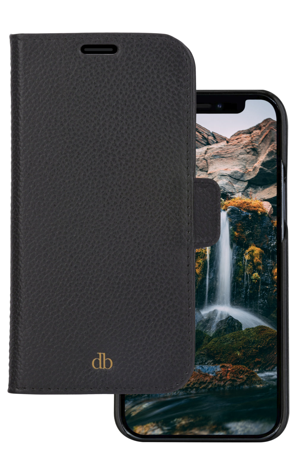 dbramante1928 New York – Wallethülle – für Apple iPhone 13 Mini, 3 Kartenfächer, Schwarz, Magnetverschluss