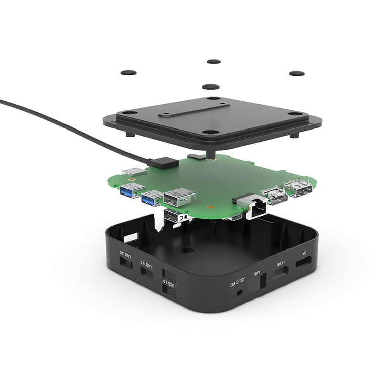 i-tec MST DS Dockingstation – USB-C, DP, HDMI, 5× USB-A, 2× USB-C, 100 W PD, GbE, für Windows/Mac/Linux