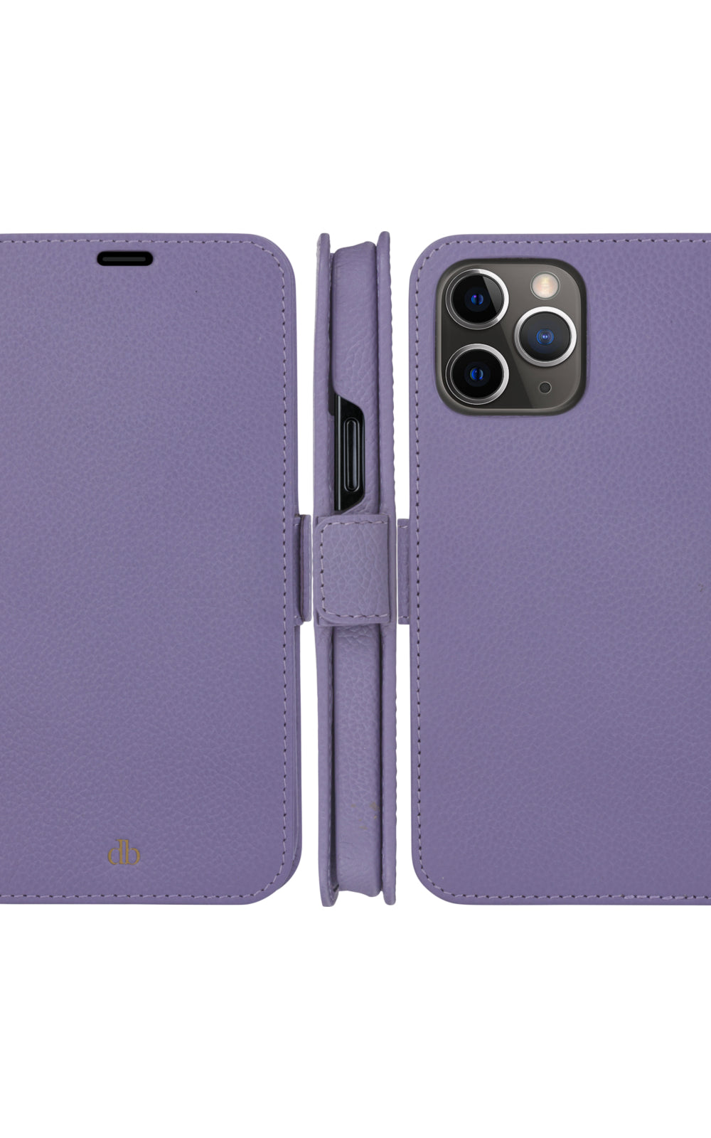 dbramante1928 New York Wallethülle – für Apple iPhone 13 Pro Max, 3 Kartenfächer, Violett, Magnetverschluss