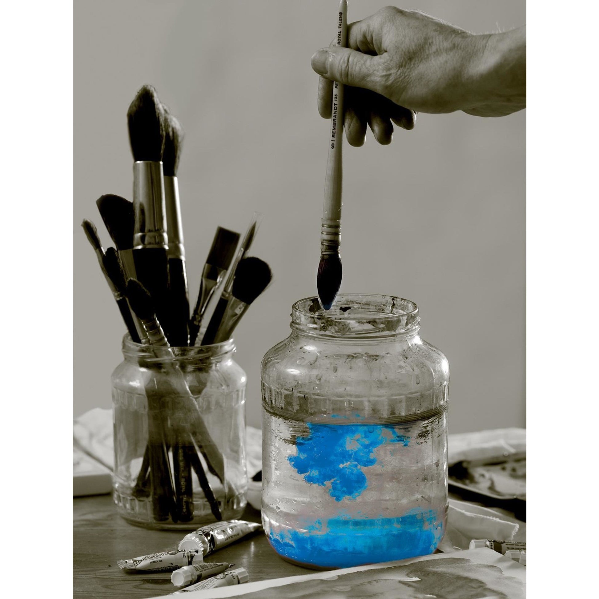 Royal Talens Rembrandt – Malkasten – Set – 24 Farben, inklusive Anmischpalette und Pinsel