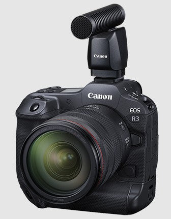 Canon DM-E1D – Stereo-Mikrofon, 3,5 mm Klinke, umschaltbare Richtcharakteristik, Instrumente, Schwarz