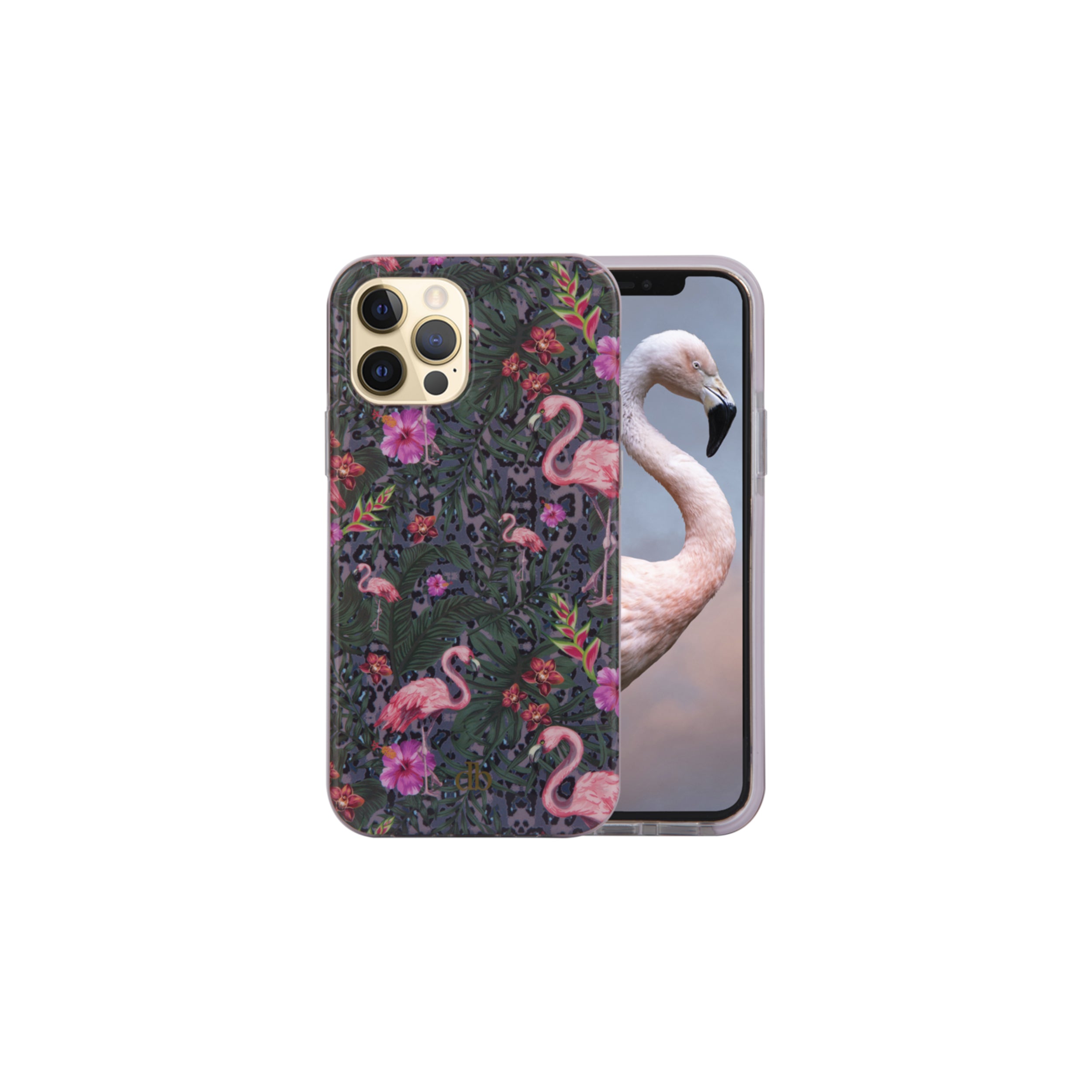 dbramante1928 Capri Backcover – für Apple iPhone 13/13 Pro, Recycling-Kunststoff, Tropical Flamingo