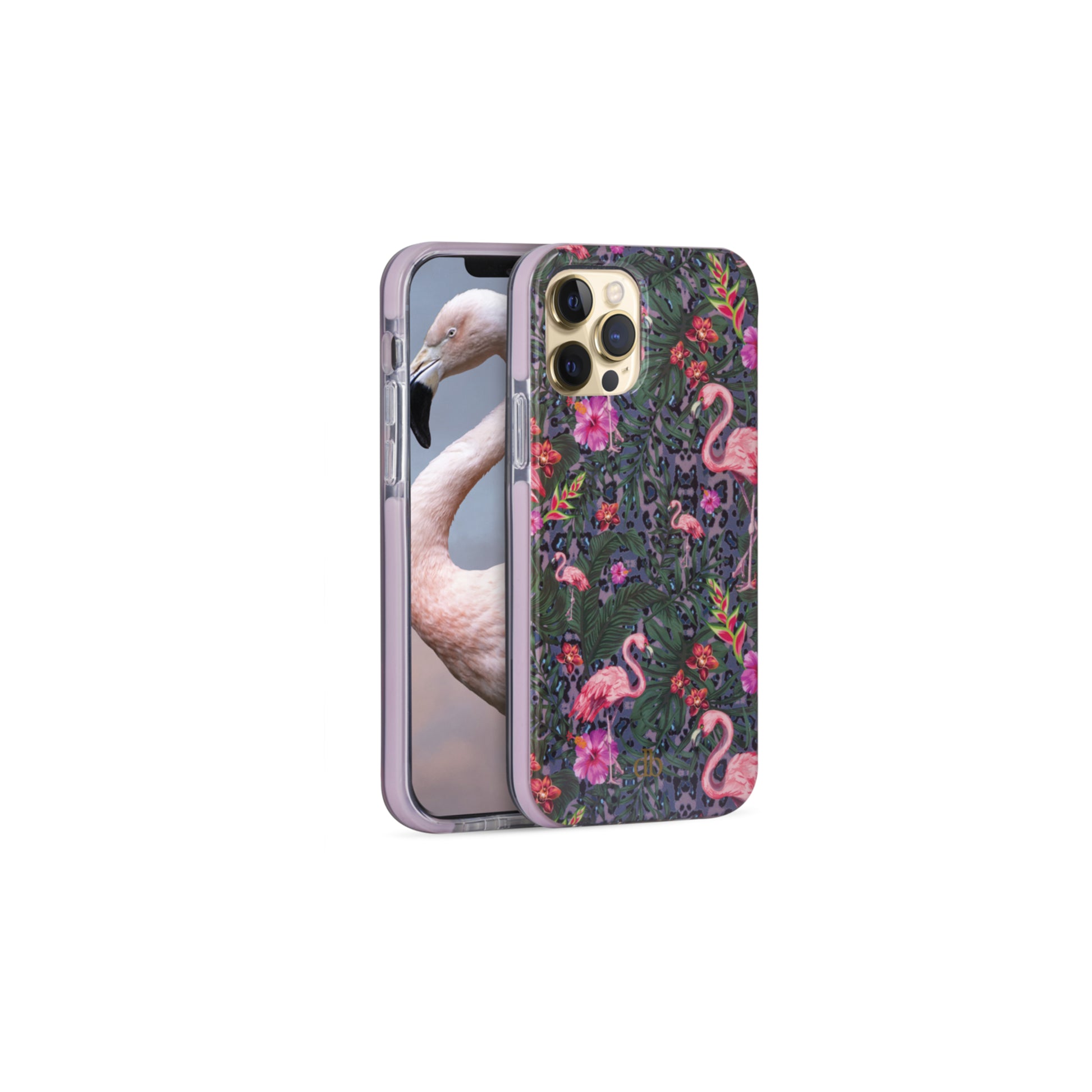 dbramante1928 Capri Backcover – für Apple iPhone 13/13 Pro, Recycling-Kunststoff, Tropical Flamingo