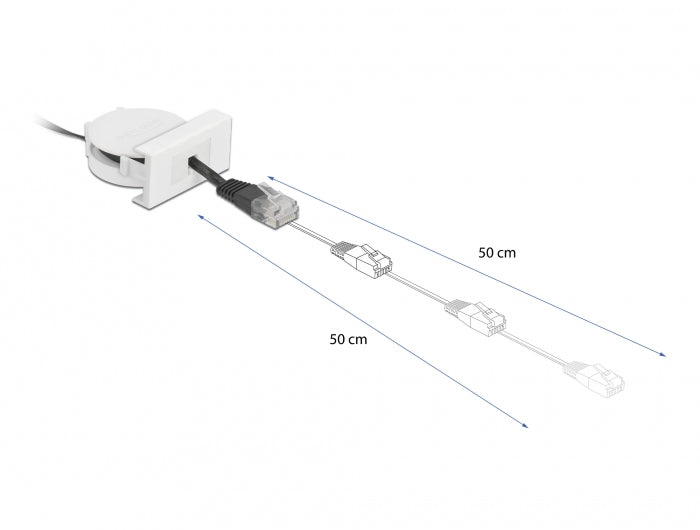 DeLOCK Easy 45 Patchkabel – Cat5e S/FTP, 0,62 m, Schwarz, LSZH, RJ‑45