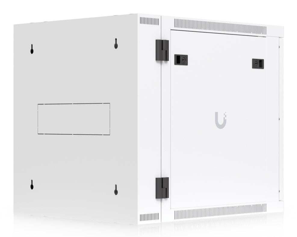 Ubiquiti UACC-Rack-12U-Wand-SW-G – 19" Wandverteiler 12U, abschliessbar, 600 × 703 × 639 mm, weiss, Stahl
