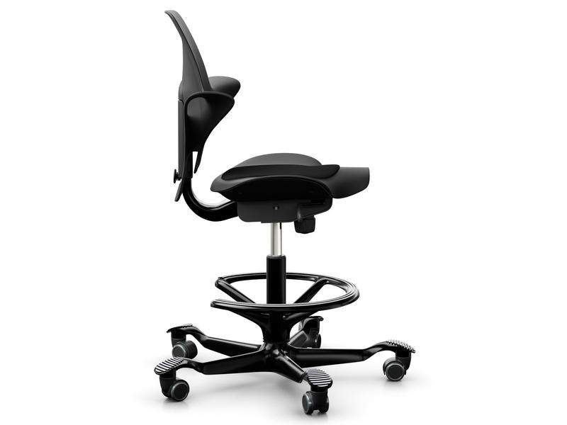 HÅG Bürostuhl Capisco Puls 8010 – Sitzhöhe 45–64 cm, 110 kg, schwarz