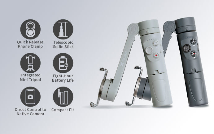 Sirui Halterung – 1-Achs-Gimbal, 1000 mAh, für Smartphones (alle Marken), 155 mm, grau