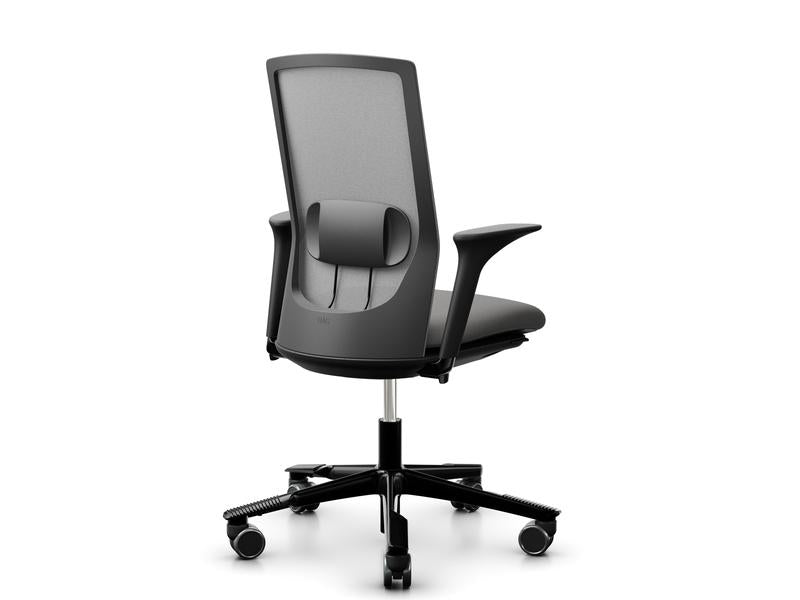 HÅG Bürostuhl Futu Mesh 1100 – 110 kg, grau/schwarz, Aluminium-Fuss