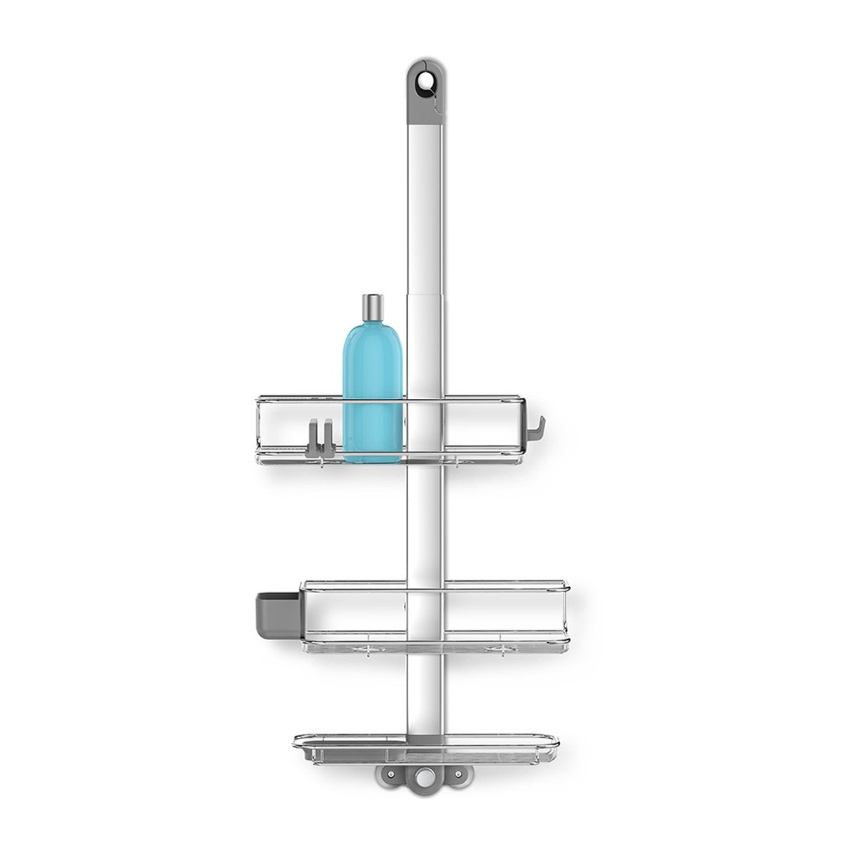 simplehuman Aufbewahrungsbox (Bad) BT1099 – Aluminium/Edelstahl, 36,7×15×70 cm, Silber
