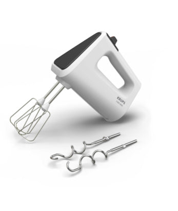 Krups Handmixer 3Mix GN4001 – 450 W, 5 Stufen, spülmaschinenfest – weiss