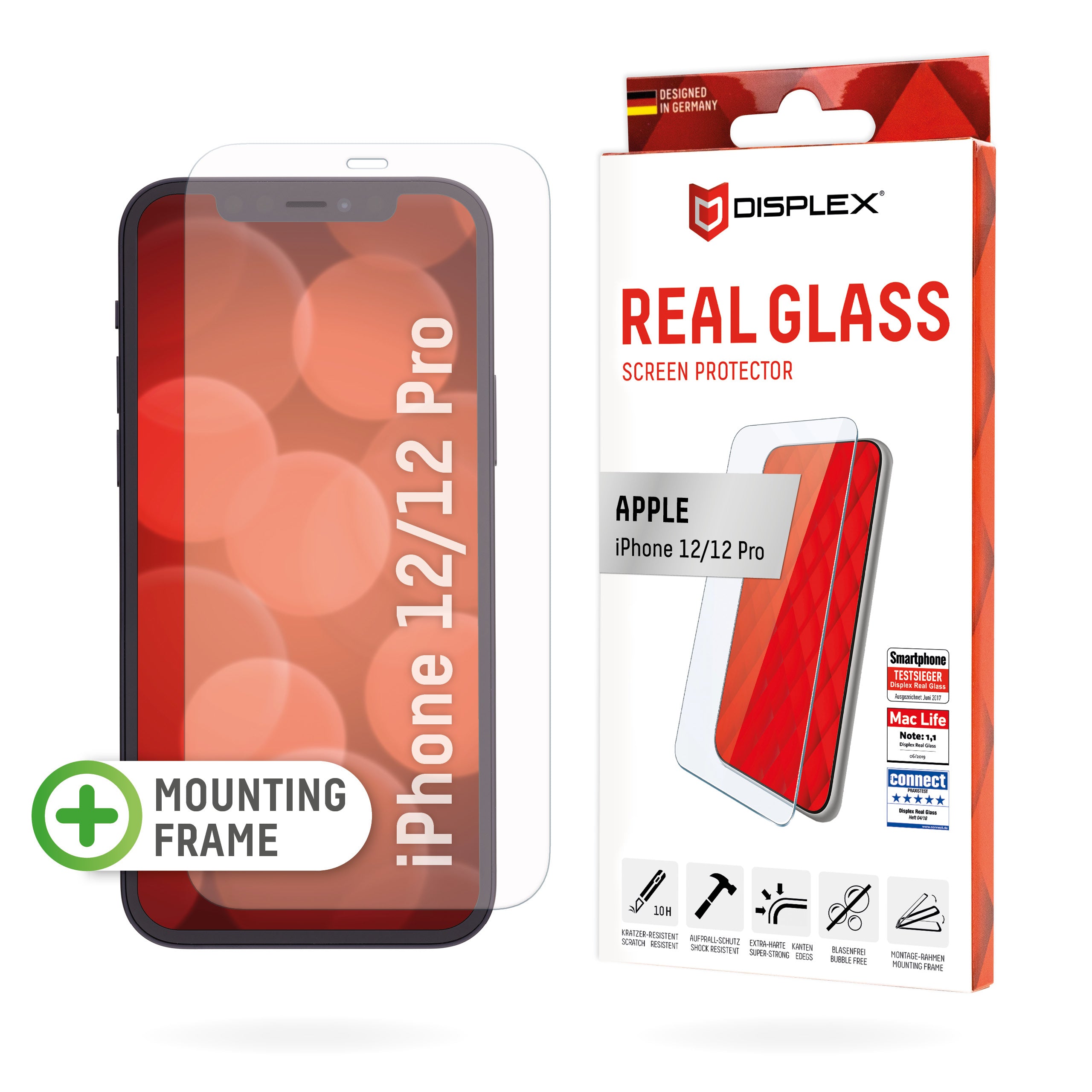 E.V.I. Backcover – für Apple iPhone 12/12 Pro – transparent – Echtglas