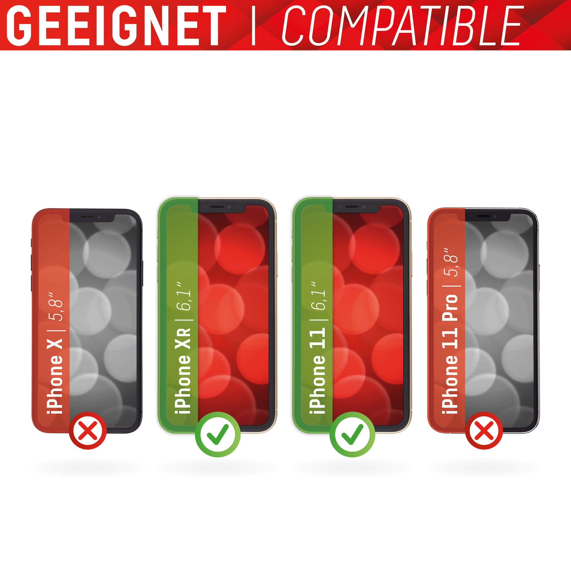 Displex Displayschutz (Panzerglas), Blaulichtfilter – für iPhone XR/11
