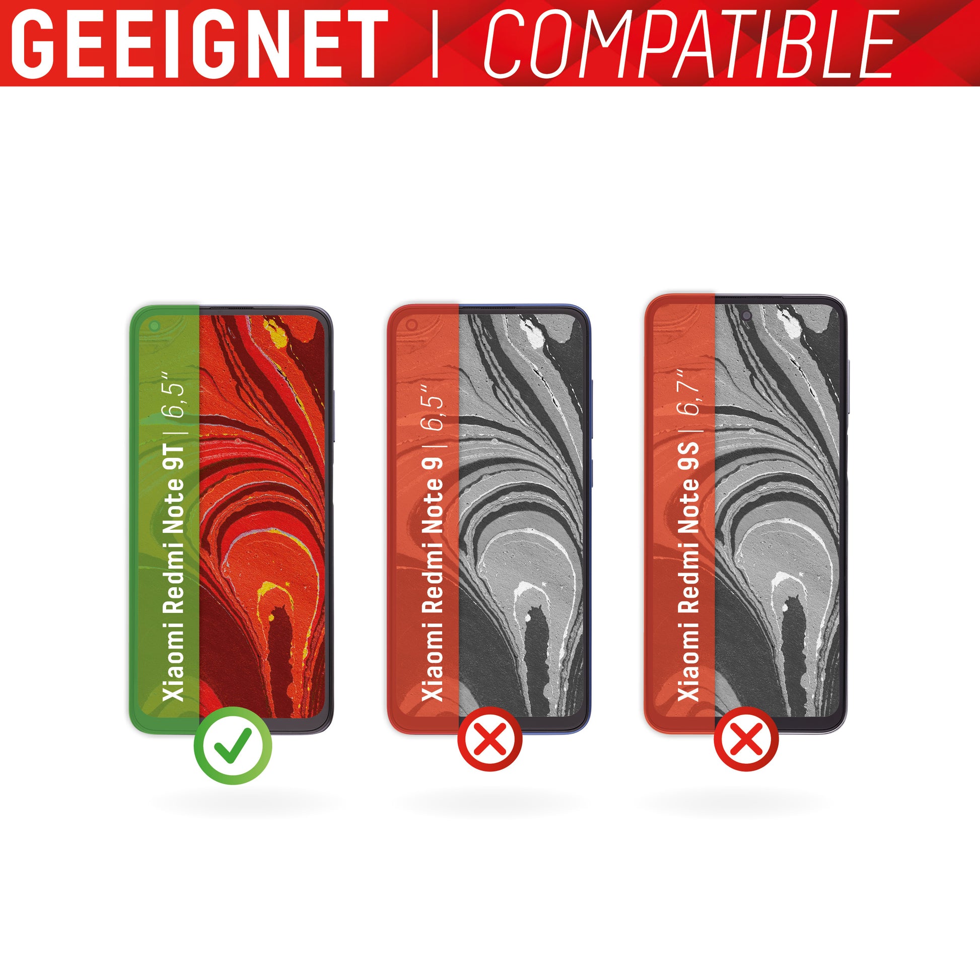 Displex Displayschutz (Panzerglas), 10H – für Redmi Note 9T