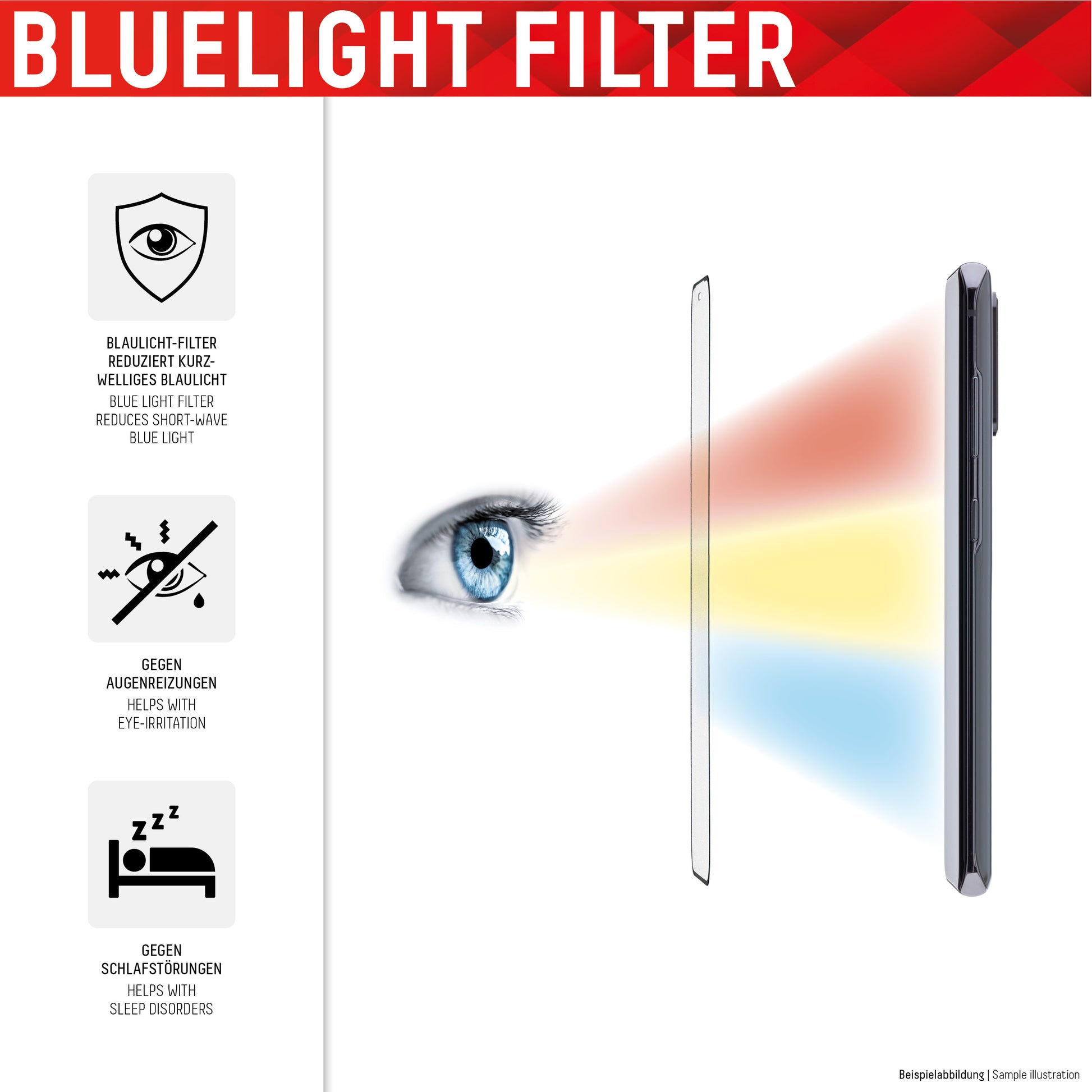 Displex Displayschutz (Panzerglas), Blaulichtfilter – für Galaxy S21