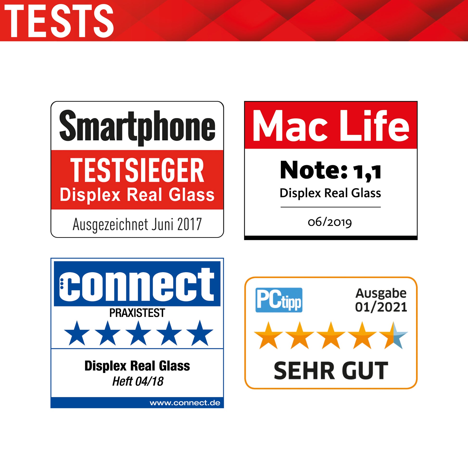 Displex Displayschutz (Panzerglas), 10H – für iPhone 13 mini – mit Applikator
