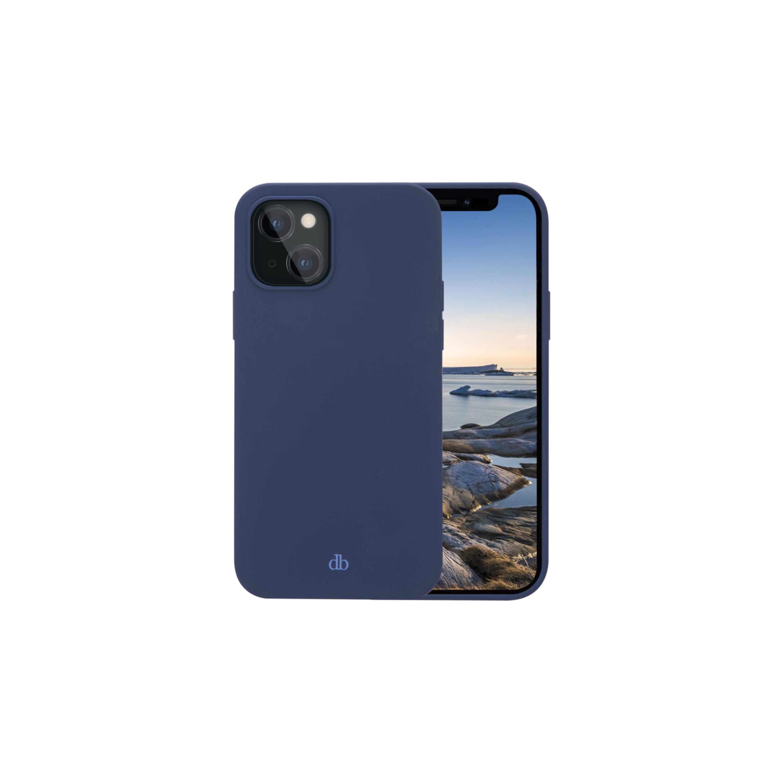dbramante1928 Backcover – für Apple iPhone 13 mini, Recycling-Kunststoff, Blau, kabelloses Laden