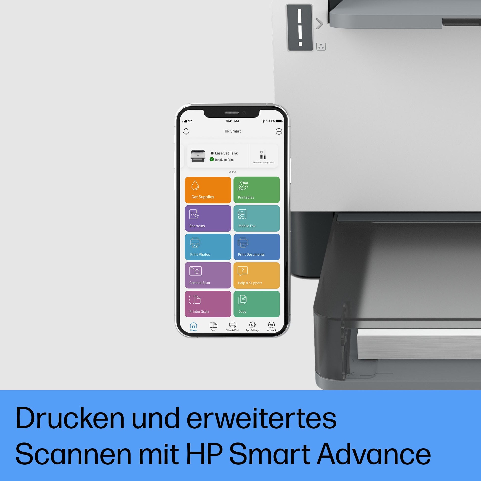 HP LaserJet Tank 2504Dw – A4, S/W, Duplex, 22 S./Min., 600 × 600 dpi, WLAN/LAN/USB, Papier: 250 Blatt