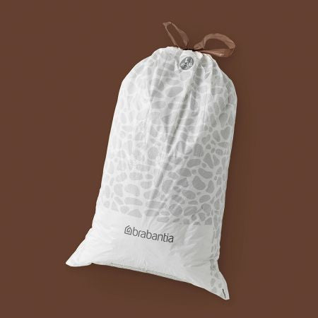 Brabantia Kehrichtsack für PerfectFit L – 45 l, mit Zugband, PE, weiss, 534 × 820 mm, 20 Stk