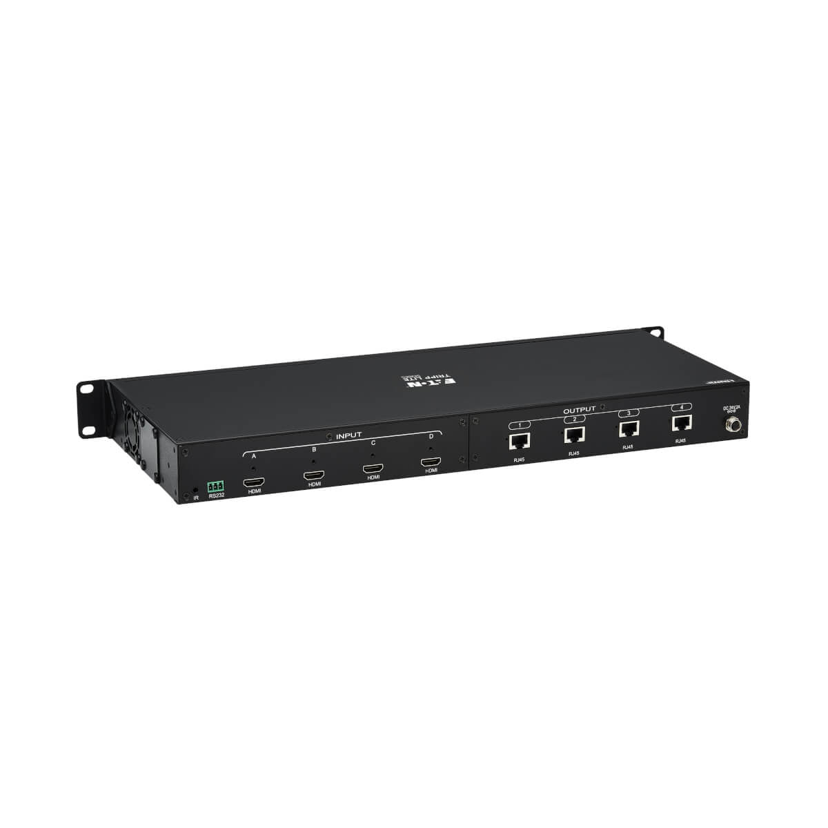 Tripp Lite B127A-4X4-BH4PH – HDMI Matrix, über Cat6, 4×4, 4K@60 Hz, 70 m, HDR, 4:4:4, PoC, HDCP 2.2, Schwarz