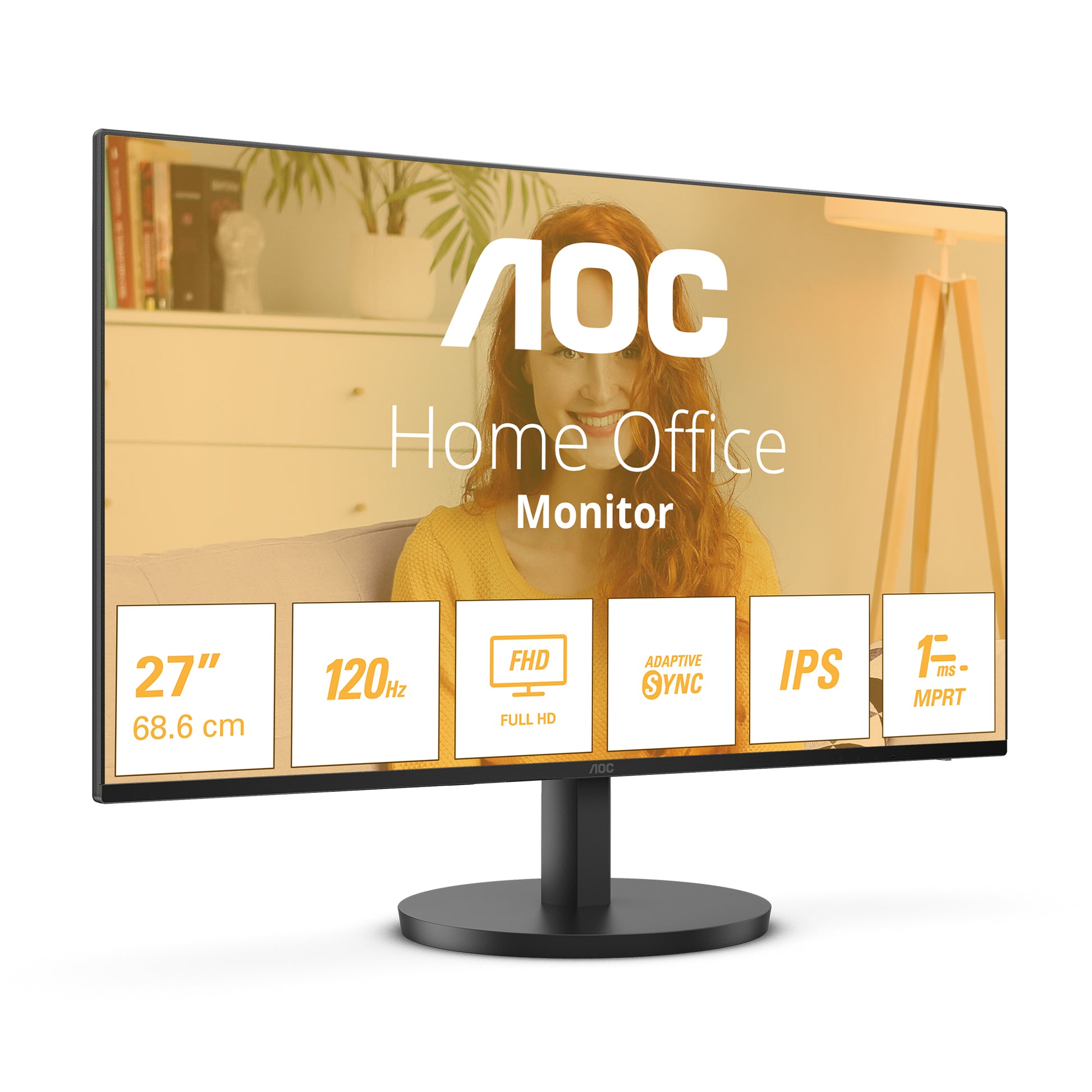 AOC 27B3HA2 – 27", 1920 × 1080 (Full HD), IPS, 120 Hz, HDR