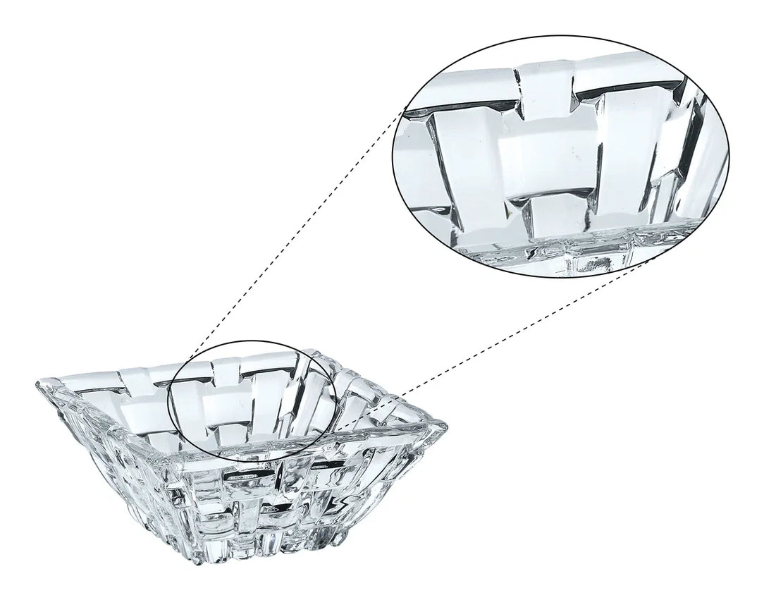 Nachtmann Saucenschale Bossa Nova – 4er Set, 8,5 × 8,5 × 3,6 cm, Kristallglas, Transparent, spülmaschinenfest